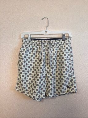 Islandhaze Cream Men’s Swim Shorts with Subtle Abstract Design